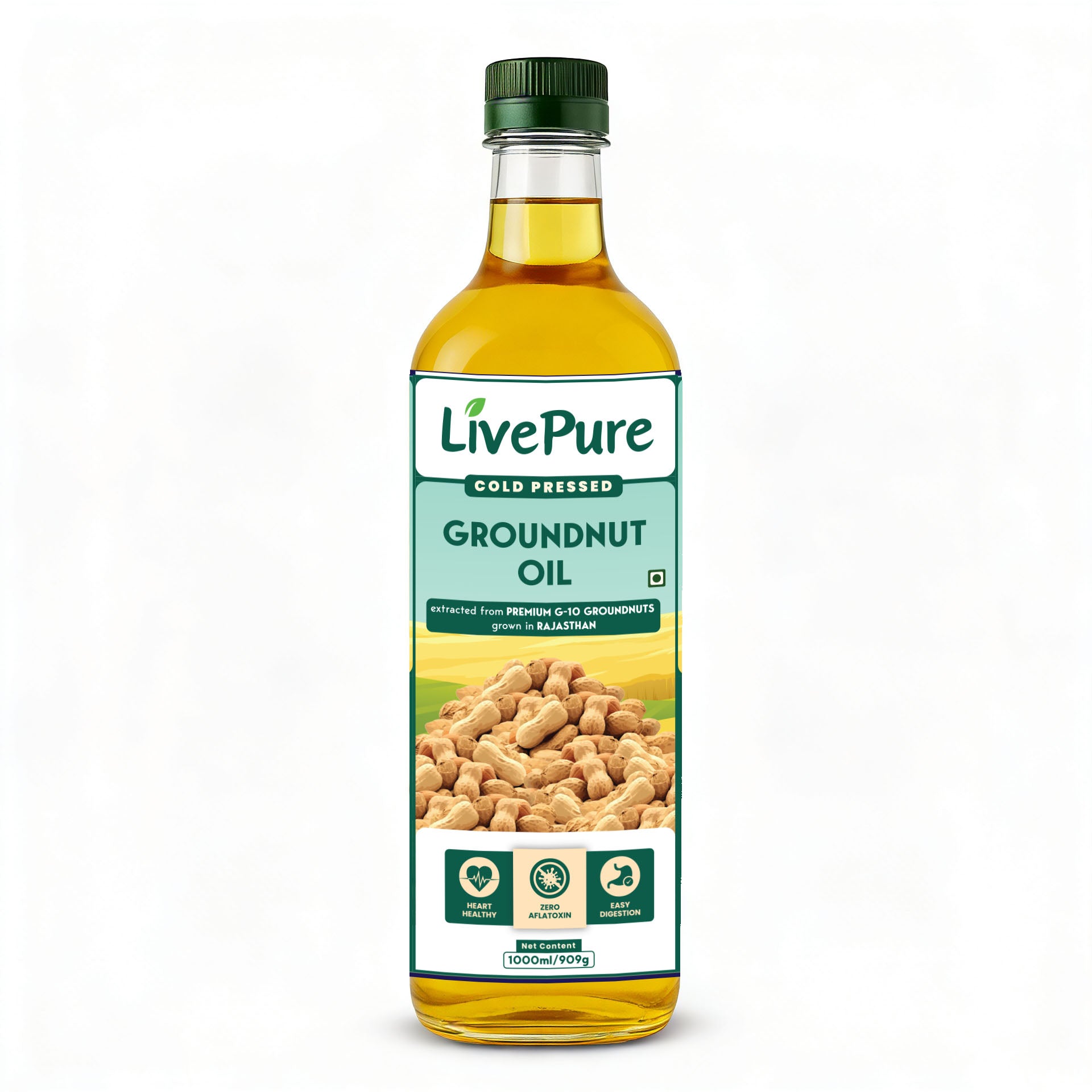 Cold Pressed Groundnut Oil - 1 Litre