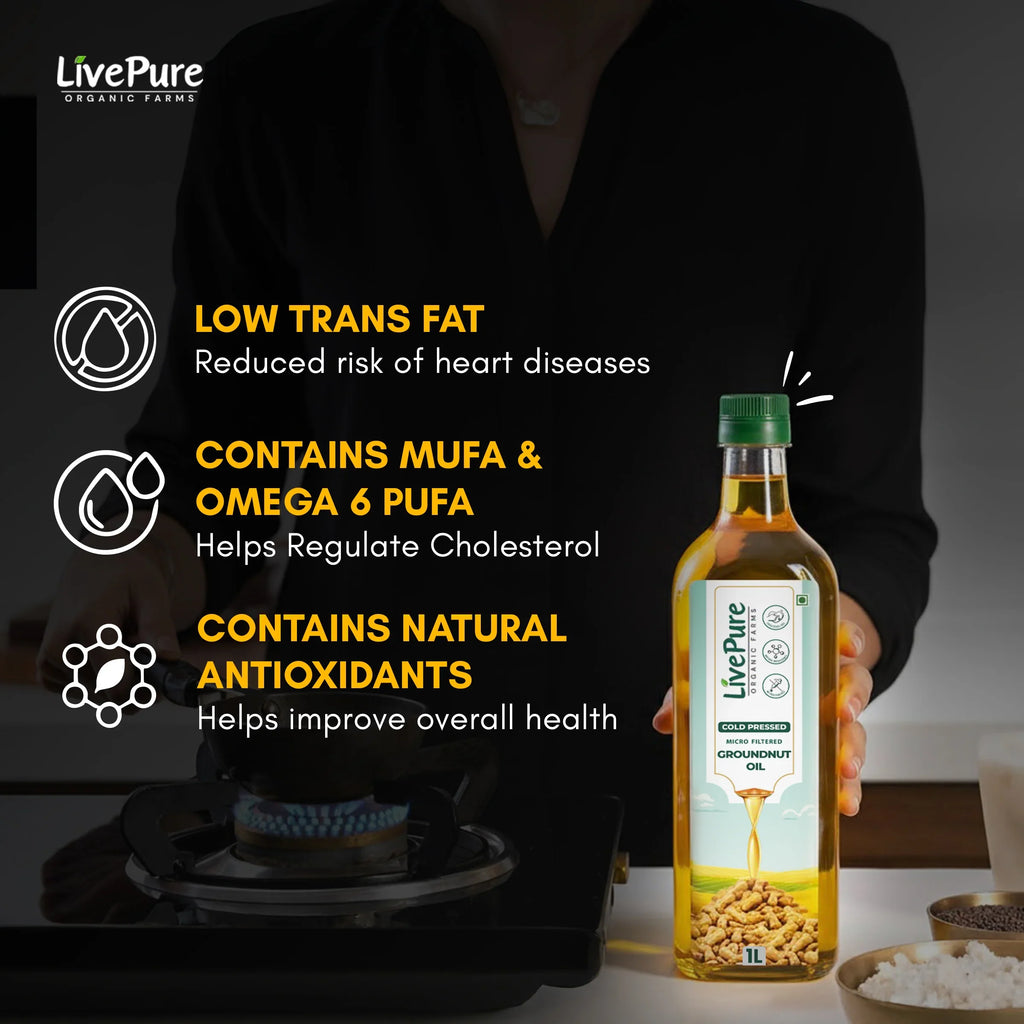 Cold Pressed Groundnut Oil - 1 Litre
