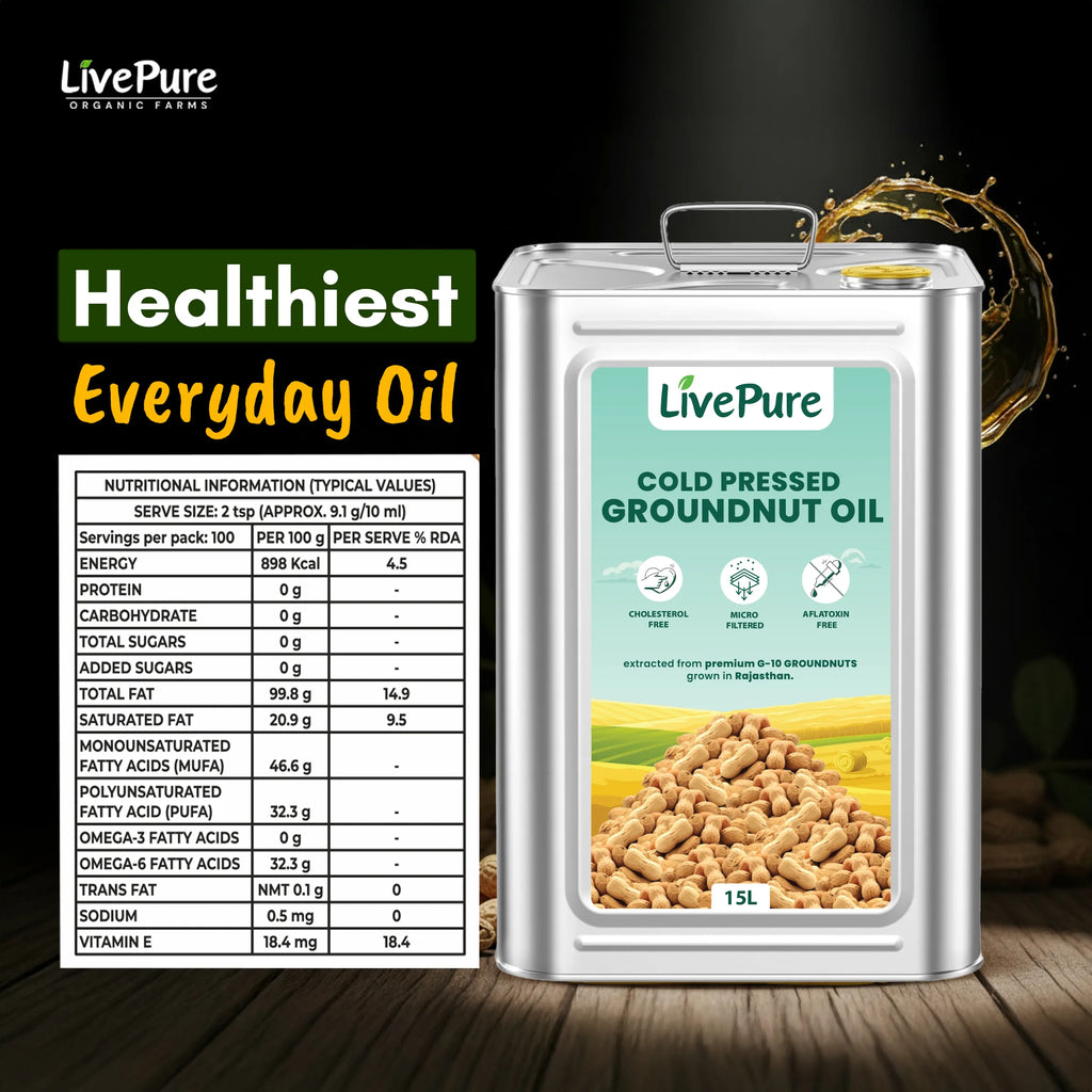 Cold Pressed Groundnut Oil - 15 Litre