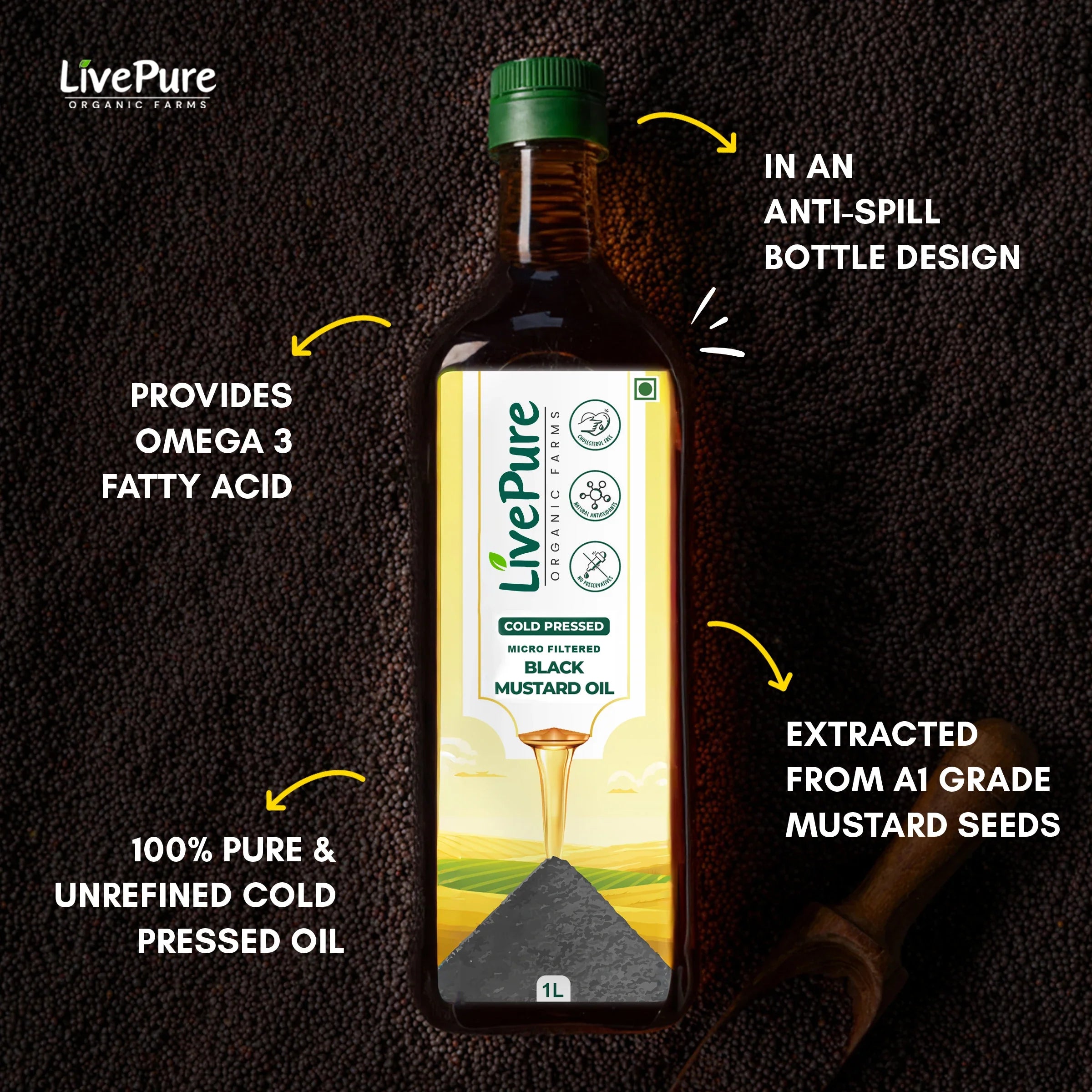 Cold Pressed Mustard Oil - 1 Litre