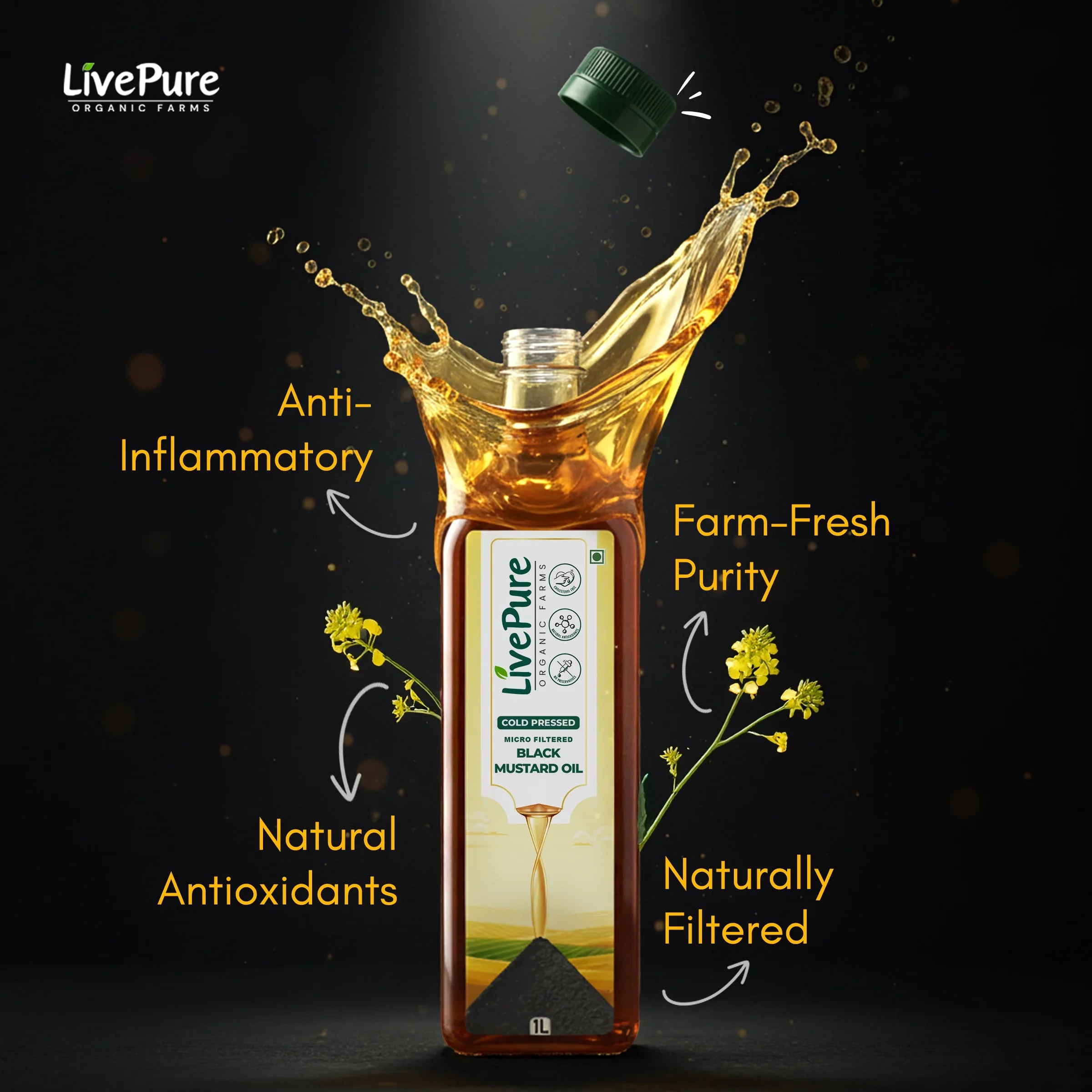 Cold Pressed Mustard Oil - 1 Litre