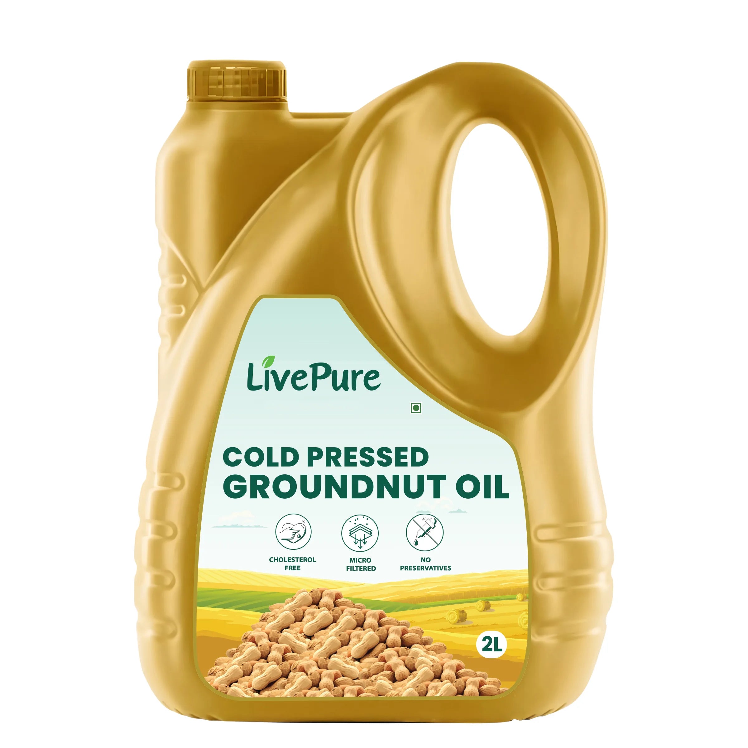 Cold Pressed Groundnut Oil - 2 Litre