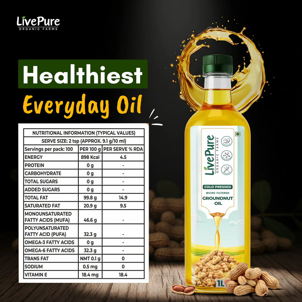 Cold Pressed Groundnut Oil - 1 Litre